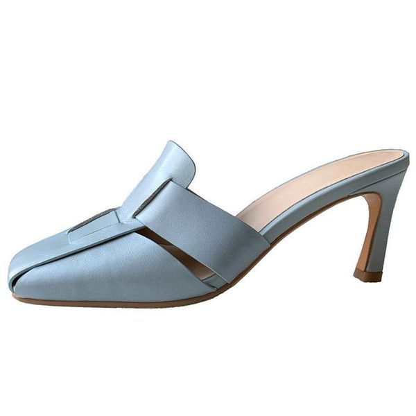 punk women mules shoes cut-outs genuine leather high heels slippers 2021 fashion shallow party office summer woman, Black
punk women mules shoes cut-outs genuine leather high heels slippers 2021 fashion shallow party office summer woman, Black