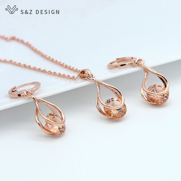 jewelry sets s&z classic aaa round cubic zirconia spiral 585 rose gold dangle earrings set for women girl fine party fashion, Black
jewelry sets s&z classic aaa round cubic zirconia spiral 585 rose gold dangle earrings set for women girl fine party fashion, Black