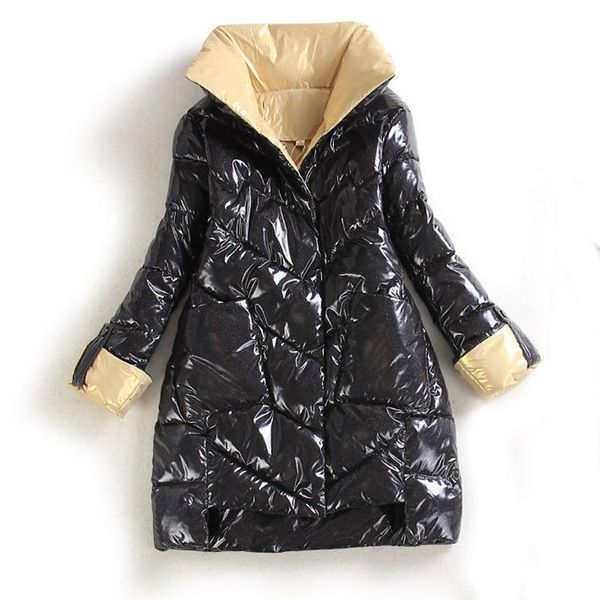 women's down & parkas 2021 winter women parka long slim padded jacket coat lady bright cotton clothings outerwear, Black
women's down & parkas 2021 winter women parka long slim padded jacket coat lady bright cotton clothings outerwear, Black