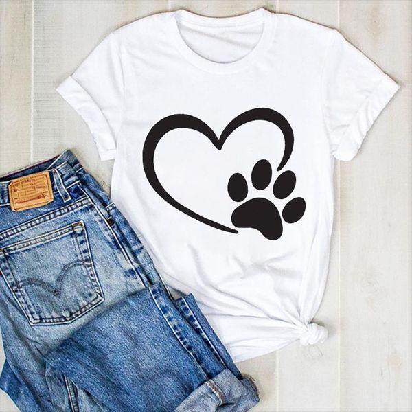 men lady cartoon love paw pet cute print fashion summer ladies tee mens female clothes graphic, White;black
men lady cartoon love paw pet cute print fashion summer ladies tee mens female clothes graphic, White;black
