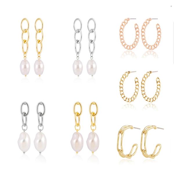 dangle & chandelier vintage link chain women's earrings gold color white baroque imitation pearl earring jewelry gifts 7 - 5cm, 1 pair, Silver
dangle & chandelier vintage link chain women's earrings gold color white baroque imitation pearl earring jewelry gifts 7 - 5cm, 1 pair, Silver