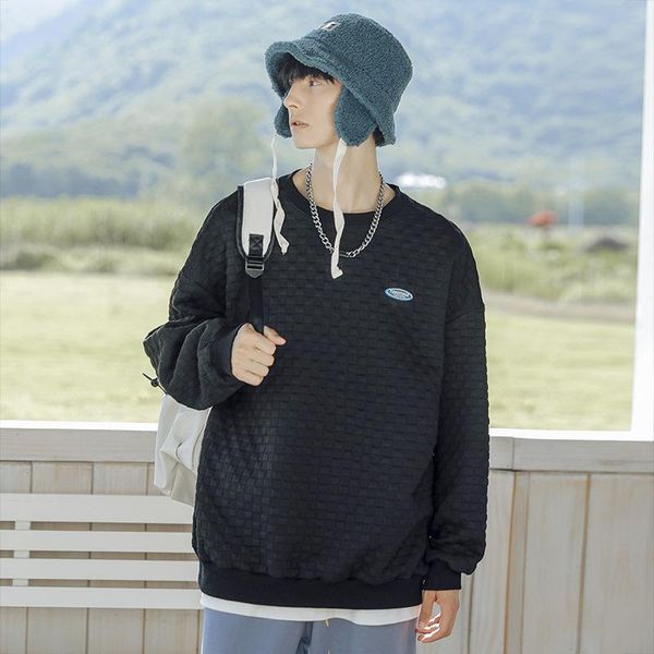 men's hoodies & sweatshirts 2021 autumn and winter casual loose men's sweatshirt fashion hong kong style waffle round neck, Black
men's hoodies & sweatshirts 2021 autumn and winter casual loose men's sweatshirt fashion hong kong style waffle round neck, Black