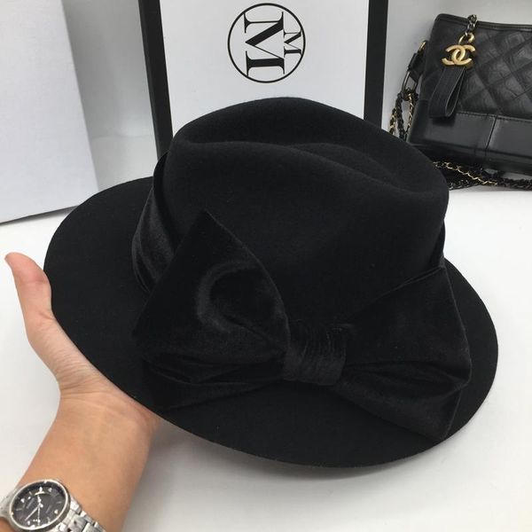 stingy brim hats jazz cap wool felt hat black contracted han edition wide-brim female british fashion joker hearts little fedoras, Blue;gray
stingy brim hats jazz cap wool felt hat black contracted han edition wide-brim female british fashion joker hearts little fedoras, Blue;gray