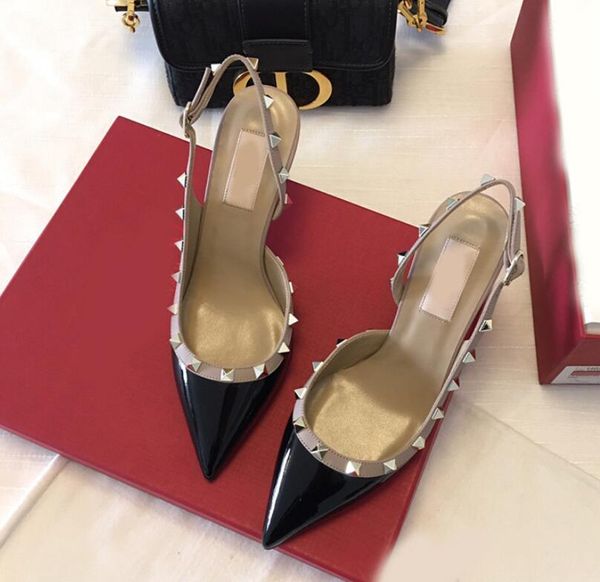 dress shoes luxury rivets sandals women 10cm high heel rivet summer pointed toe wedding size 43, Black
dress shoes luxury rivets sandals women 10cm high heel rivet summer pointed toe wedding size 43, Black