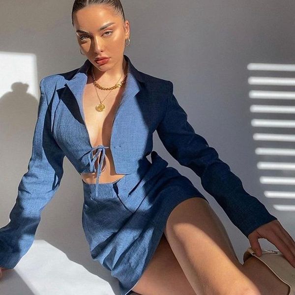 two piece dress 2021 a suit lapel mini women winter hollow-out lace-up long sleeve skirt dresses bridesmaid clothing, White
two piece dress 2021 a suit lapel mini women winter hollow-out lace-up long sleeve skirt dresses bridesmaid clothing, White