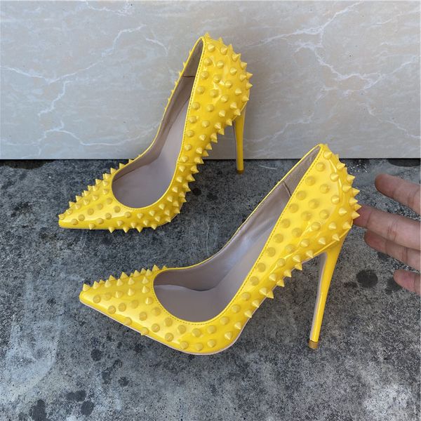 dress shoes rivets design yellow 8cm 10cm 12cm heels party shoe work wedding plus size pointed toe daily wear lady pumps md04, Black
dress shoes rivets design yellow 8cm 10cm 12cm heels party shoe work wedding plus size pointed toe daily wear lady pumps md04, Black