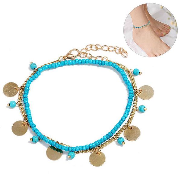 anklets 1pc women anklet fashion bohemia style double layer adjustable beach ankle bracelet jewelry accessories for travel, Red;blue
anklets 1pc women anklet fashion bohemia style double layer adjustable beach ankle bracelet jewelry accessories for travel, Red;blue