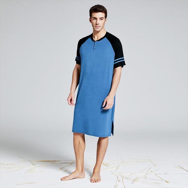 summber cotton long henley sleepshirt men t shirt short sleeve nightwear big tall plus size comfy housewear pajamas, White;black
summber cotton long henley sleepshirt men t shirt short sleeve nightwear big tall plus size comfy housewear pajamas, White;black