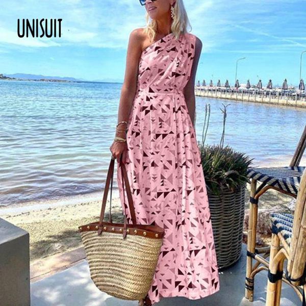 casual dresses one shoulder loose summer beach dress women boho floral print maxi party spring sleeveless office lady long, Black;gray
casual dresses one shoulder loose summer beach dress women boho floral print maxi party spring sleeveless office lady long, Black;gray