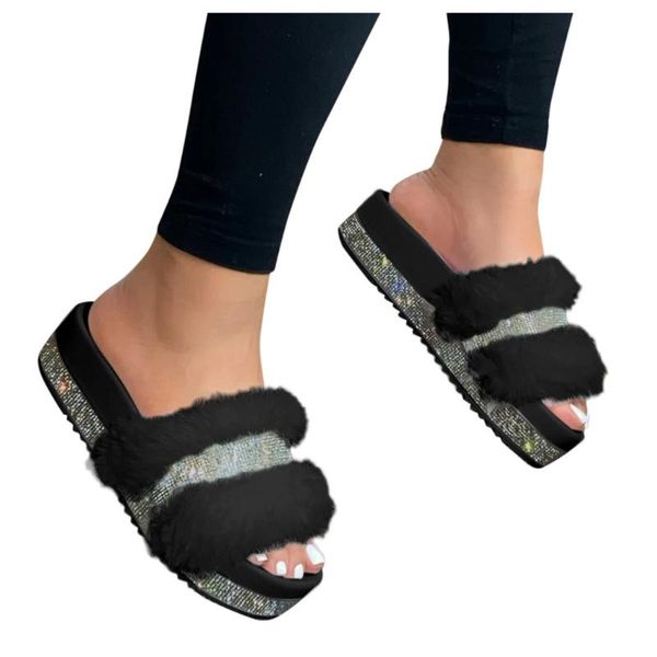 women's ladies fashion flip flops casual rhinestone platforms wedges slippers slip on daily party shoes chaussures femme a50, Black
women's ladies fashion flip flops casual rhinestone platforms wedges slippers slip on daily party shoes chaussures femme a50, Black