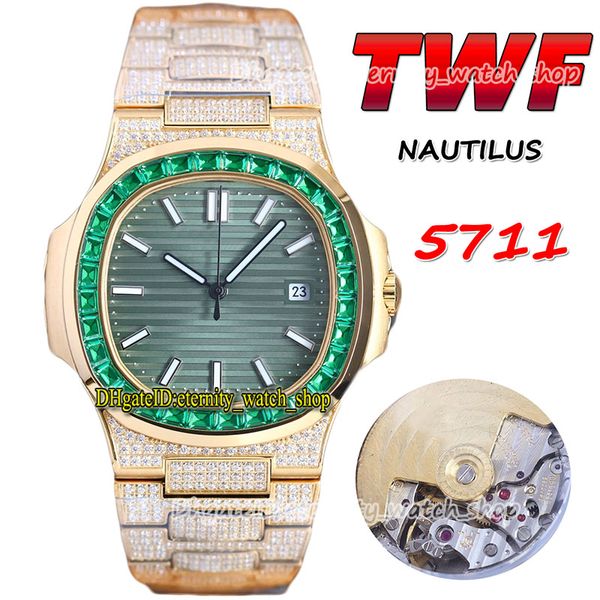 2022 twf 5711 pp324 a324 automatic mens watch paved diamonds version green dial square diamond gold bezel stick stainless bracelet super edi, Slivery;brown
2022 twf 5711 pp324 a324 automatic mens watch paved diamonds version green dial square diamond gold bezel stick stainless bracelet super edi, Slivery;brown