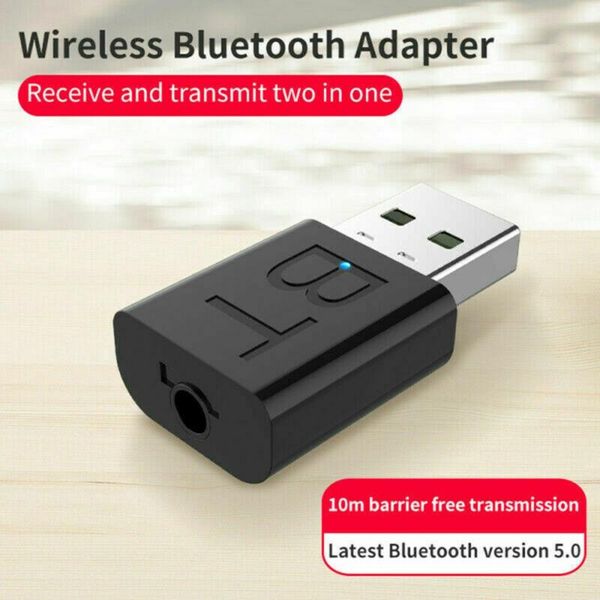 theft protection 2 in 1 usb bluetooth 5.0 transmitter receiver aux audio adapter for tv/pc/car car accessories