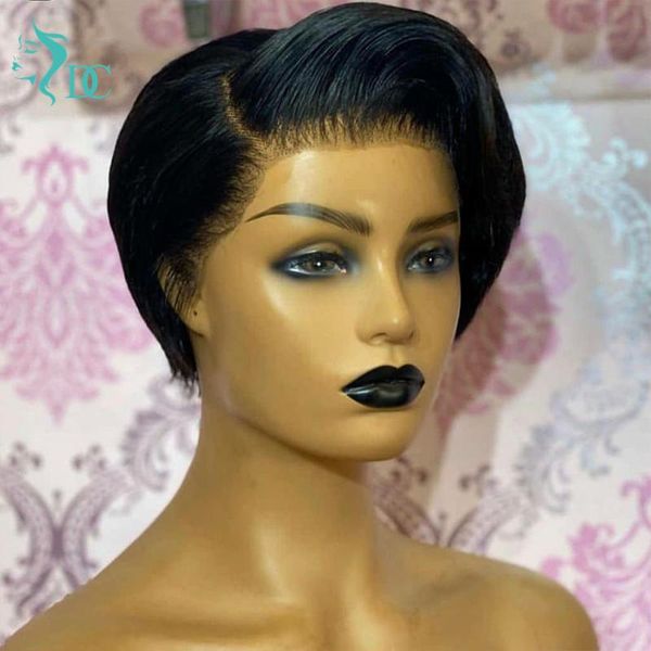 short pixie lace wigs cut wig brazilian transparent remy hair 150% side part straight 13x1 front human, Black;brown
short pixie lace wigs cut wig brazilian transparent remy hair 150% side part straight 13x1 front human, Black;brown