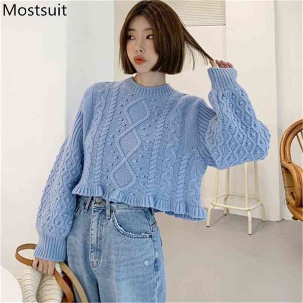 autumn korean twisted knitted short pullovers sweaters women long sleeve o-neck vintage fashion ladies femme 210513, Black;white
autumn korean twisted knitted short pullovers sweaters women long sleeve o-neck vintage fashion ladies femme 210513, Black;white