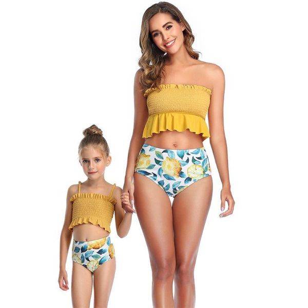 mother daughter swimwear two piece ruffles shirred tube high waisted bathing suit tropical leaves printed swimsuit one-piece suits
mother daughter swimwear two piece ruffles shirred tube high waisted bathing suit tropical leaves printed swimsuit one-piece suits
