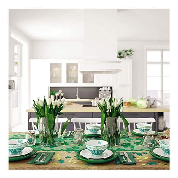 st patrick's tablecloth shamrock print embroidered irish decoration runner (green) table cloth
st patrick's tablecloth shamrock print embroidered irish decoration runner (green) table cloth