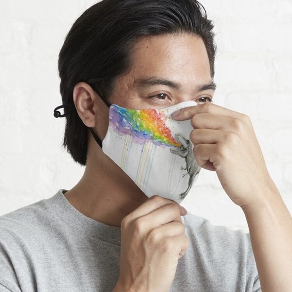 vtkq and designer masks woen's rainbow dust-proof cotton 3d digital printing trendpersonalized and woen's rainbow askdust-proof co