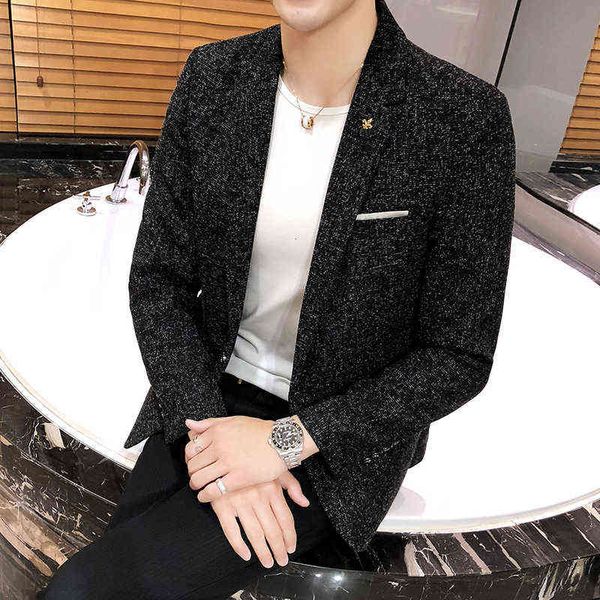 luxury men's suits blazers casual youth korean slim fit small student fashion suit men's coat autumn trend, White;black
luxury men's suits blazers casual youth korean slim fit small student fashion suit men's coat autumn trend, White;black