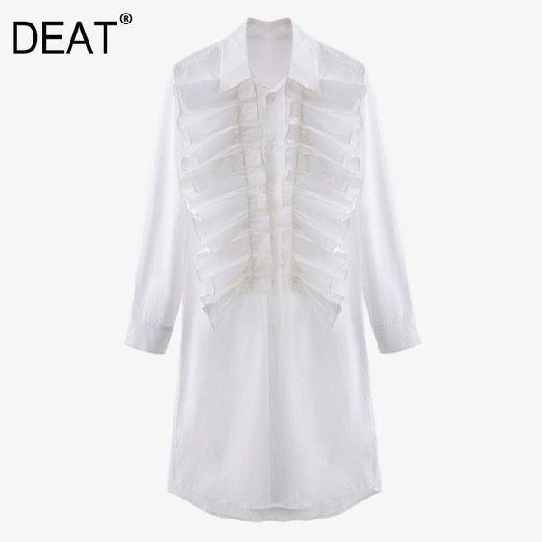 casual dresses deat 2021 spring fashion lapel full sleeve streetwear personalized temperament loose solid medium length shirt dress 7b0409, Black;gray
casual dresses deat 2021 spring fashion lapel full sleeve streetwear personalized temperament loose solid medium length shirt dress 7b0409, Black;gray