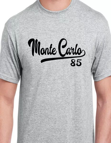 monte carlo 85 1985 tail script t-shirt american lowrider car tee all colors, White;black
monte carlo 85 1985 tail script t-shirt american lowrider car tee all colors, White;black