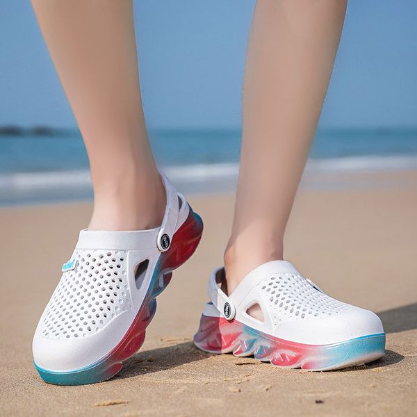 mens women trainers sport size cross-border summer slippers thick-soled beach shoes couple hole shoe outdoors baotou sandals code:25ll-7790, Black
mens women trainers sport size cross-border summer slippers thick-soled beach shoes couple hole shoe outdoors baotou sandals code:25ll-7790, Black