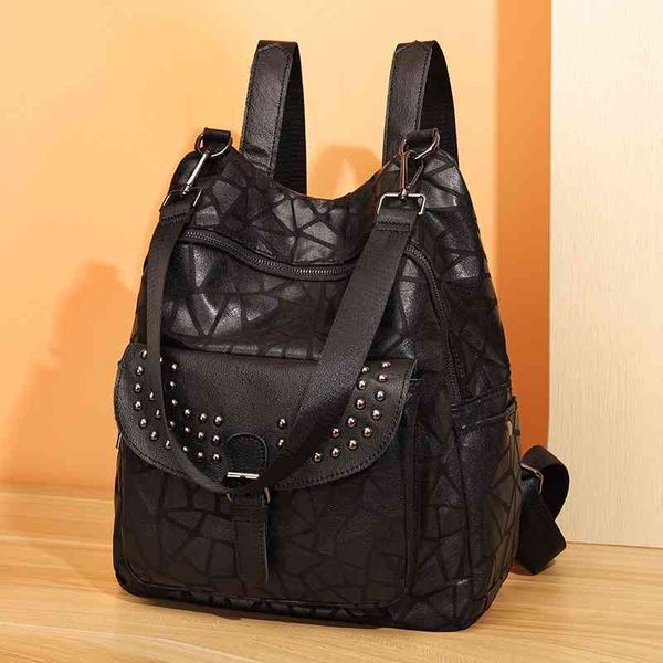 fashion korean women's bag 2021 new versatile stone grain soft leather dual purpose high capacity backpack fashion
fashion korean women's bag 2021 new versatile stone grain soft leather dual purpose high capacity backpack fashion