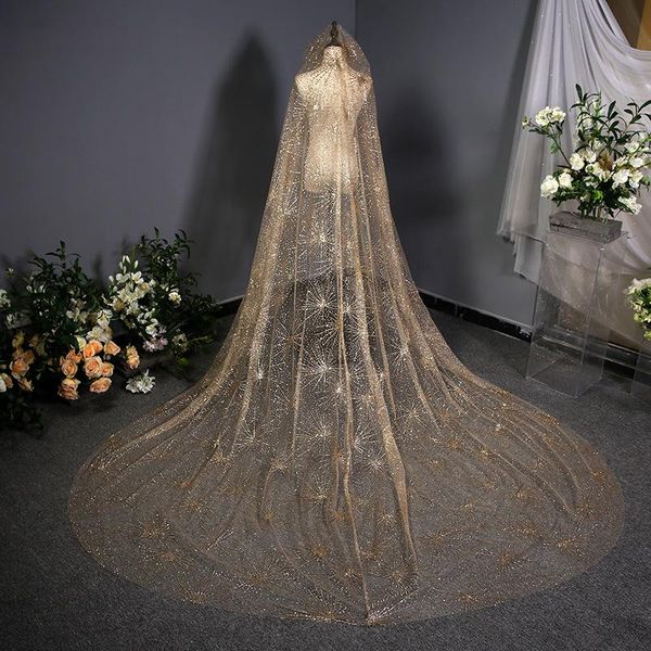 bridal veils gold bling luxury 2021 sequins 3 meters long women cathedral wedding party veil accessoire mariage, Black
bridal veils gold bling luxury 2021 sequins 3 meters long women cathedral wedding party veil accessoire mariage, Black