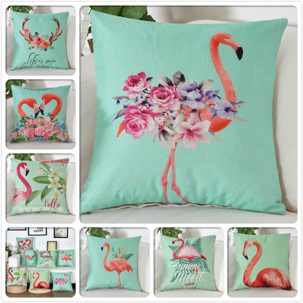 summer mood green linen cotton flower flamingo pattern back lumbar cushion cover decorative throw pillow case 18inch pillowcase cushion/deco
summer mood green linen cotton flower flamingo pattern back lumbar cushion cover decorative throw pillow case 18inch pillowcase cushion/deco