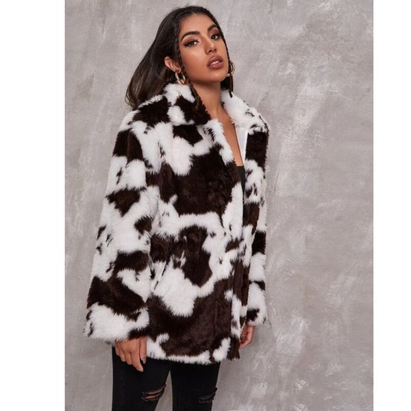 2021 Female Coat Winter Faux Fur Jacket Women New Fashion High Quality Middle Length Cow Pattern Soft Thick Lapel, Black
2021 Female Coat Winter Faux Fur Jacket Women New Fashion High Quality Middle Length Cow Pattern Soft Thick Lapel, Black