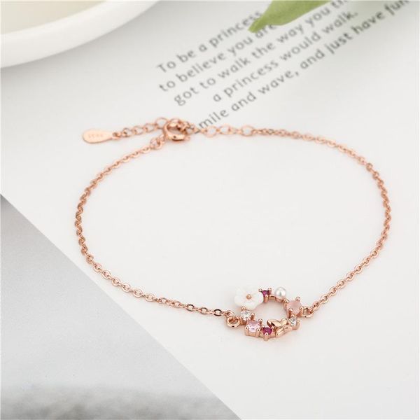 link, chain flower shell charm bracelet for women romantic zircon butterfly femme bangles cheville jewelry wholesale, Black
link, chain flower shell charm bracelet for women romantic zircon butterfly femme bangles cheville jewelry wholesale, Black
