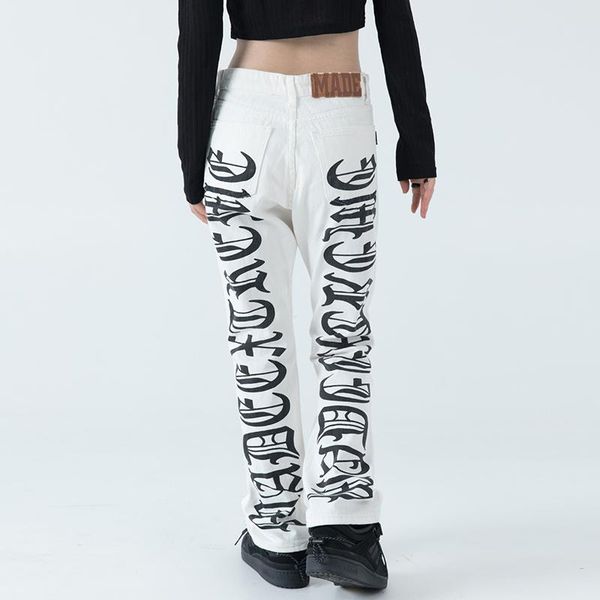 women's jeans back full letter print retro patchwork pants for men and women straight washed ripped casual oversized denim trousers, Blue
women's jeans back full letter print retro patchwork pants for men and women straight washed ripped casual oversized denim trousers, Blue