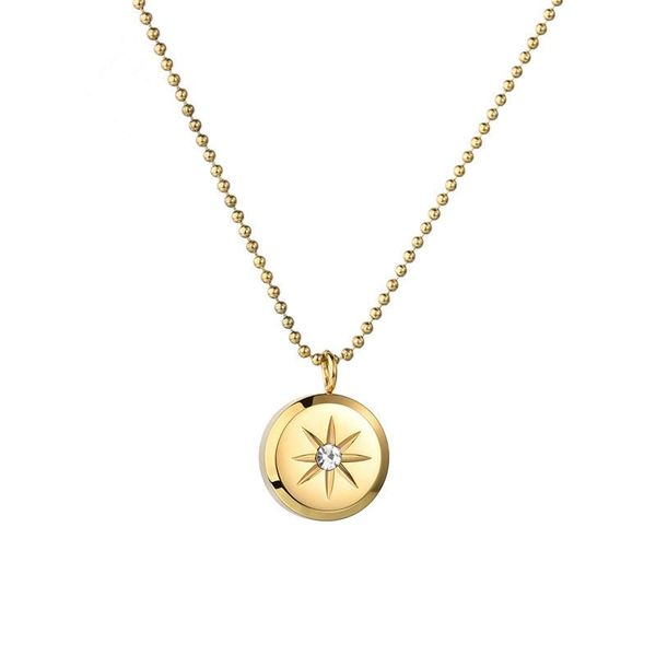 round micro diamond necklace female fashion simple titanium steel non-fading starlight pendant clavicle chain necklaces, Silver
round micro diamond necklace female fashion simple titanium steel non-fading starlight pendant clavicle chain necklaces, Silver