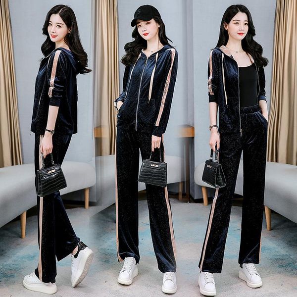 women's two piece pants ladies suit 2021 fashion sports and leisure korean version of wild simple cardigan trousers two-piece, White
women's two piece pants ladies suit 2021 fashion sports and leisure korean version of wild simple cardigan trousers two-piece, White
