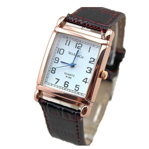 wristwatches lady fashion leather band watch womage brand quartz luxury rose gold square dial women casual bracelet, Slivery;brown
wristwatches lady fashion leather band watch womage brand quartz luxury rose gold square dial women casual bracelet, Slivery;brown