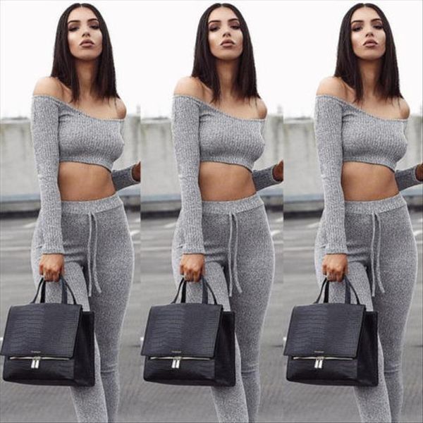 hirigin 2pcs tracksuit womens tracksuits hoodies slash neck gray color short sweatshirt long pants set
hirigin 2pcs tracksuit womens tracksuits hoodies slash neck gray color short sweatshirt long pants set