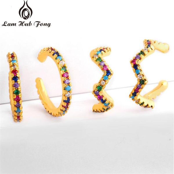 hoop & huggie geometric ins ear bon clip earrings with colorful cubic zirconia earring fashion jewelry gift for non-pierced women, Golden;silver
hoop & huggie geometric ins ear bon clip earrings with colorful cubic zirconia earring fashion jewelry gift for non-pierced women, Golden;silver