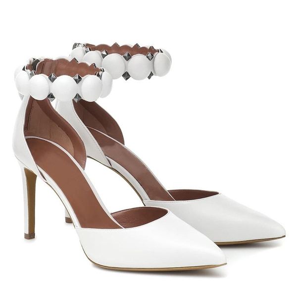 sandals summer large size black and white pu pointed toe high-heeled wristband single shoes rivet banquet dress all-match female
sandals summer large size black and white pu pointed toe high-heeled wristband single shoes rivet banquet dress all-match female