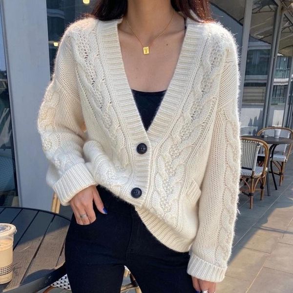 women's sweaters autumn winter cardigan knitted sweater long sleeve v neck women casual streetwear fashion pull femme 18019, White;black
women's sweaters autumn winter cardigan knitted sweater long sleeve v neck women casual streetwear fashion pull femme 18019, White;black