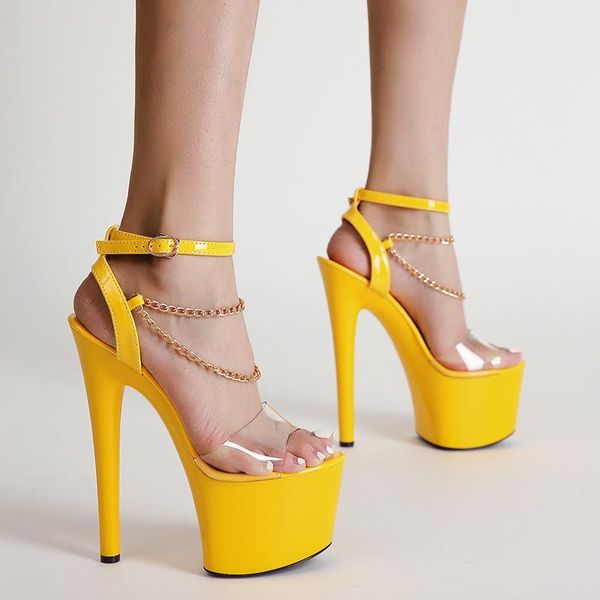 dress shoes yellow heels gold chain gladiator sandals women platform summer night party high dance sandalias transparentes, Black
dress shoes yellow heels gold chain gladiator sandals women platform summer night party high dance sandalias transparentes, Black