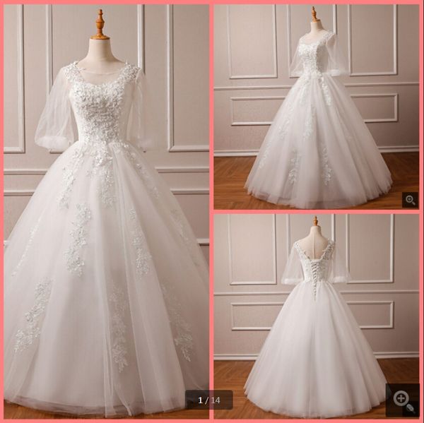 robe de mariage white tulle lace ball gown wedding dresses with half sleeve modest muslim women bride dress beaded appliques hijab bridal go
robe de mariage white tulle lace ball gown wedding dresses with half sleeve modest muslim women bride dress beaded appliques hijab bridal go