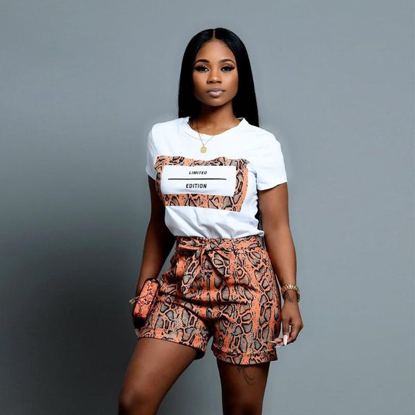 women two-piece shorts sets summer casual letter round collar short sleeve t-shirt+serpentine print ol suits outfit s-3xl women's track, Gray
women two-piece shorts sets summer casual letter round collar short sleeve t-shirt+serpentine print ol suits outfit s-3xl women's track, Gray