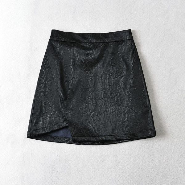 european and american style retro show thin stylish a-word leather skirt 2021 high waist anti-light temperament skirts, Black
european and american style retro show thin stylish a-word leather skirt 2021 high waist anti-light temperament skirts, Black