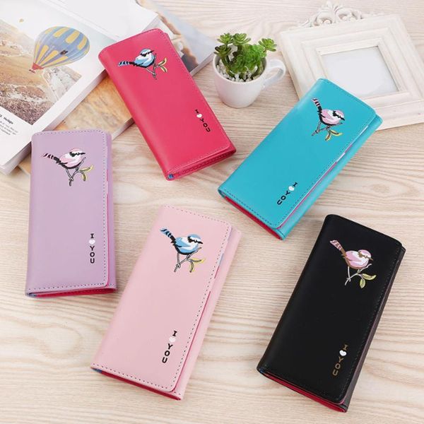 wallets cartoon bird printed women pu leather long purse coin money bag girls cards id holder cluth vintage wallet, Red;black
wallets cartoon bird printed women pu leather long purse coin money bag girls cards id holder cluth vintage wallet, Red;black