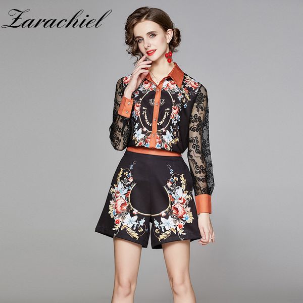 autumn fashion runway lace lantern sleeve patchwork shirts suits women's floral print and two pieces shorts set 210416, White
autumn fashion runway lace lantern sleeve patchwork shirts suits women's floral print and two pieces shorts set 210416, White