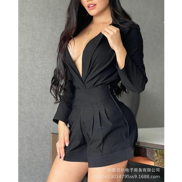 women's tracksuits wepbel elegant tracksuit shorts set ladies long sleeve v neck shirt + high waist straight two piece, Gray
women's tracksuits wepbel elegant tracksuit shorts set ladies long sleeve v neck shirt + high waist straight two piece, Gray