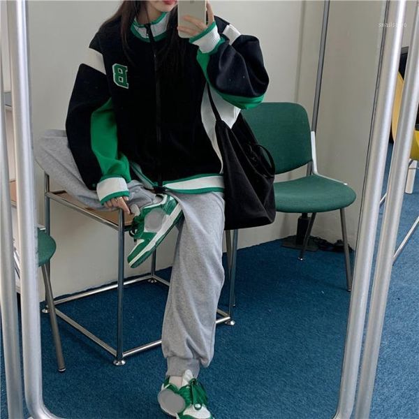 women's jackets fafa enough for people casual and versatile thickened color blocking baseball jacket, Black;brown
women's jackets fafa enough for people casual and versatile thickened color blocking baseball jacket, Black;brown