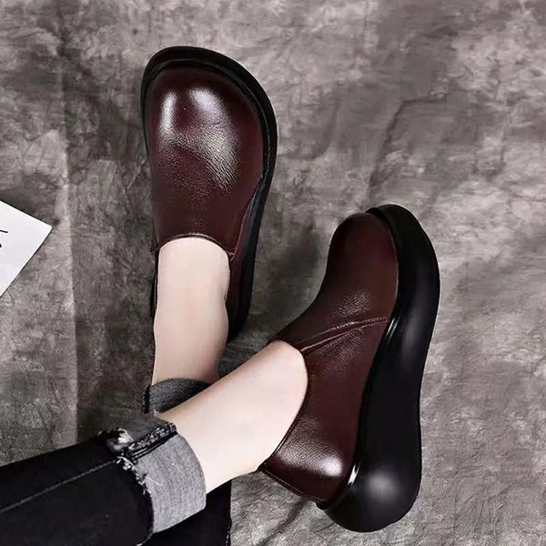 dress shoes big toe female spring round british single 2021 trendy soft sole casual women's increased genuine, Black
dress shoes big toe female spring round british single 2021 trendy soft sole casual women's increased genuine, Black