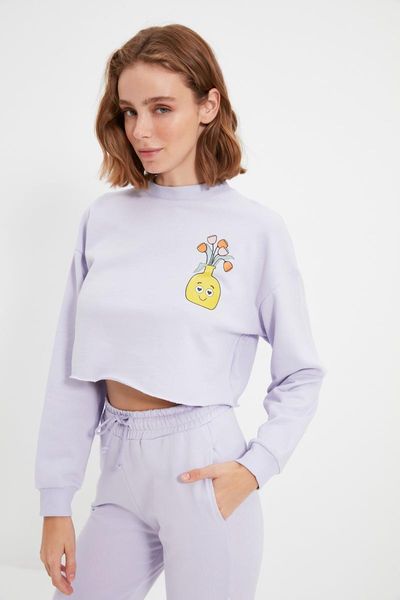 women's hoodies & sweatshirts trendyol 100 organic cotton crop printed knitted sweatshirt twoaw22sw0779, Black
women's hoodies & sweatshirts trendyol 100 organic cotton crop printed knitted sweatshirt twoaw22sw0779, Black