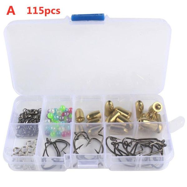 115pcs/set fishing set lure freshwater sea copper connector carolina rig swimbaits artificial fishhook accessory accessories
115pcs/set fishing set lure freshwater sea copper connector carolina rig swimbaits artificial fishhook accessory accessories