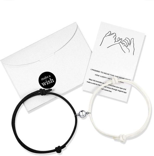 link, chain 2pcs couple magnet attract each other creative personality bracelet men and women charm girl jewelry lover gift, Black
link, chain 2pcs couple magnet attract each other creative personality bracelet men and women charm girl jewelry lover gift, Black